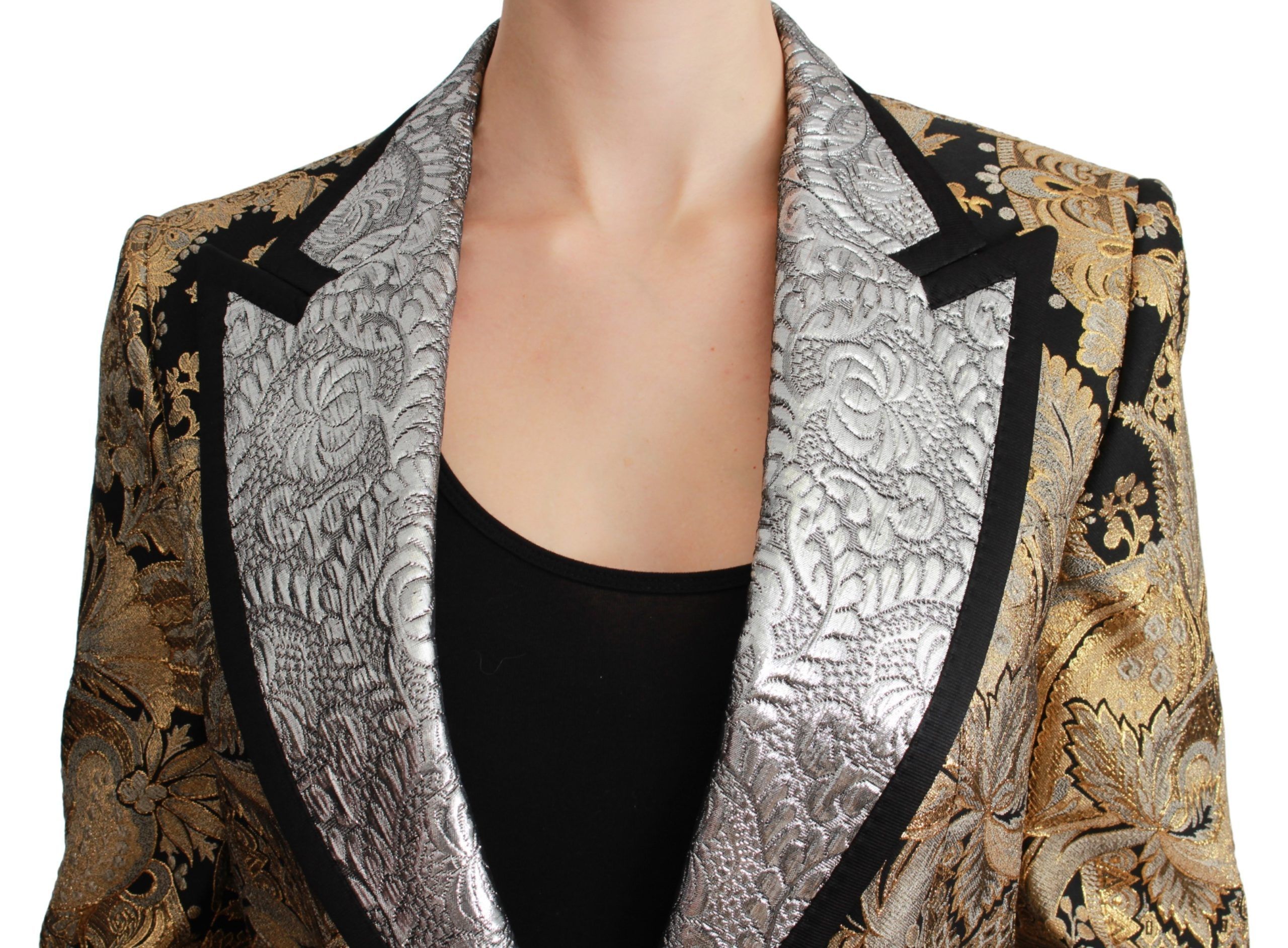 Black Jacquard Blazer Women's Jacket - Dolce & Gabbana - Modalova