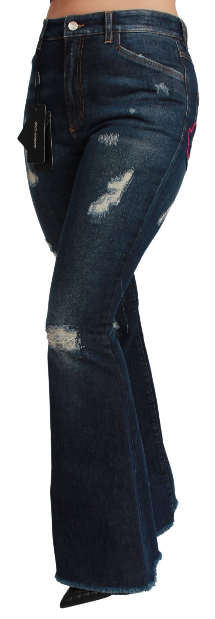 Denim Cotton Stretch Flared Women's Jeans - Dolce & Gabbana - Modalova
