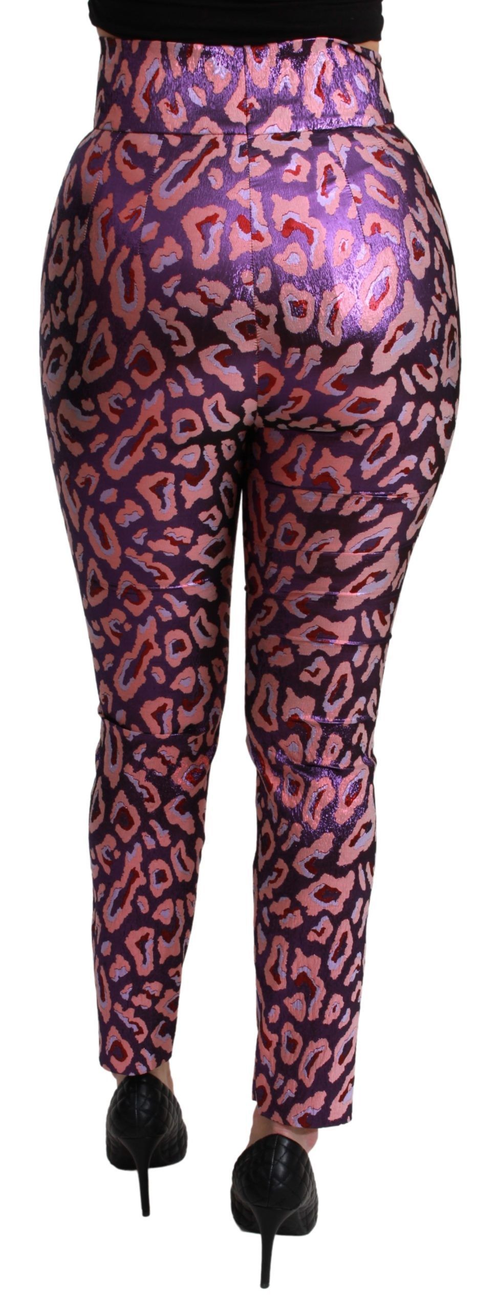 Patterned Cropped High Waist Women's Pants - Dolce & Gabbana - Modalova