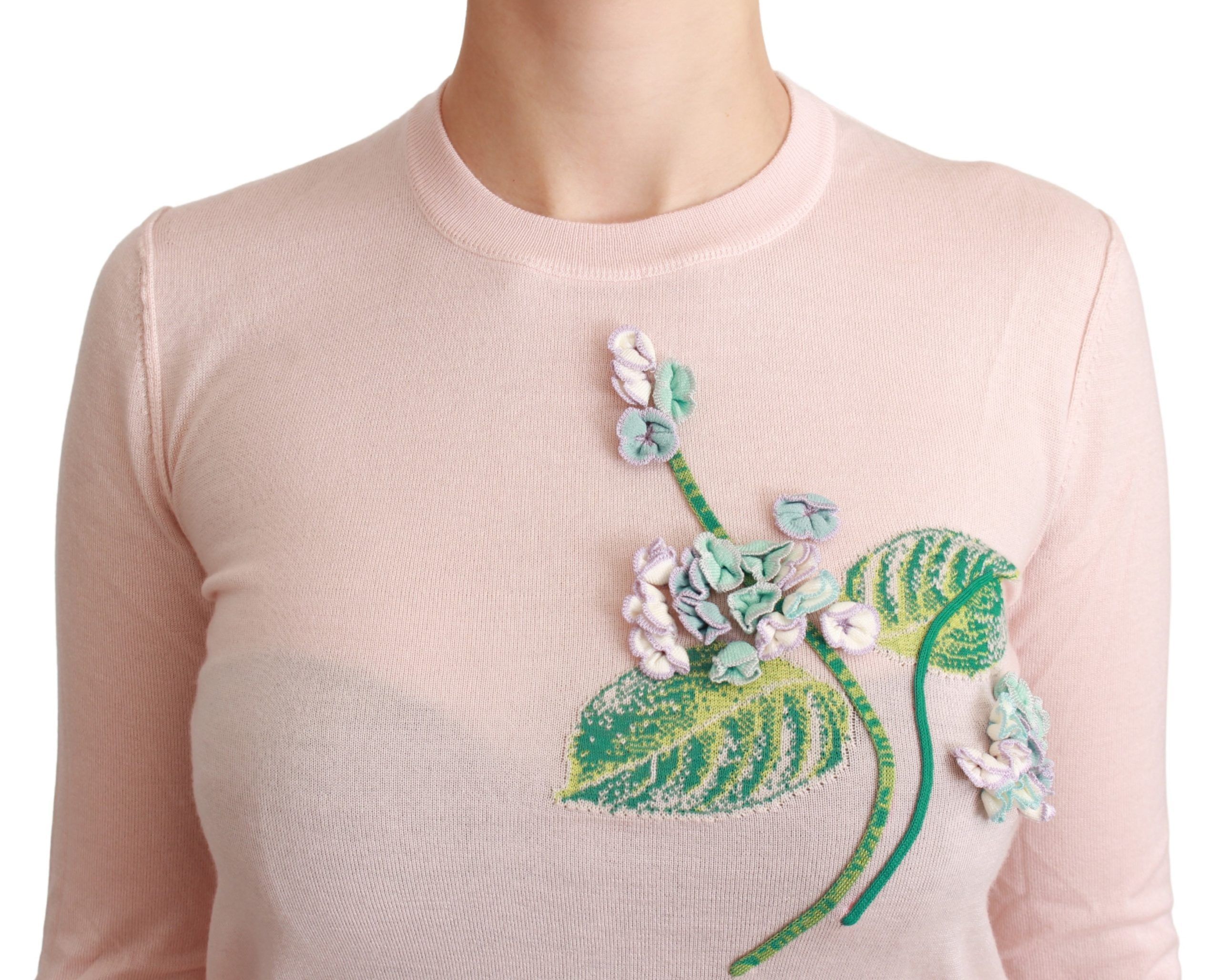 Floral Silk Cashmere Pullover Women's Sweater - Dolce & Gabbana - Modalova
