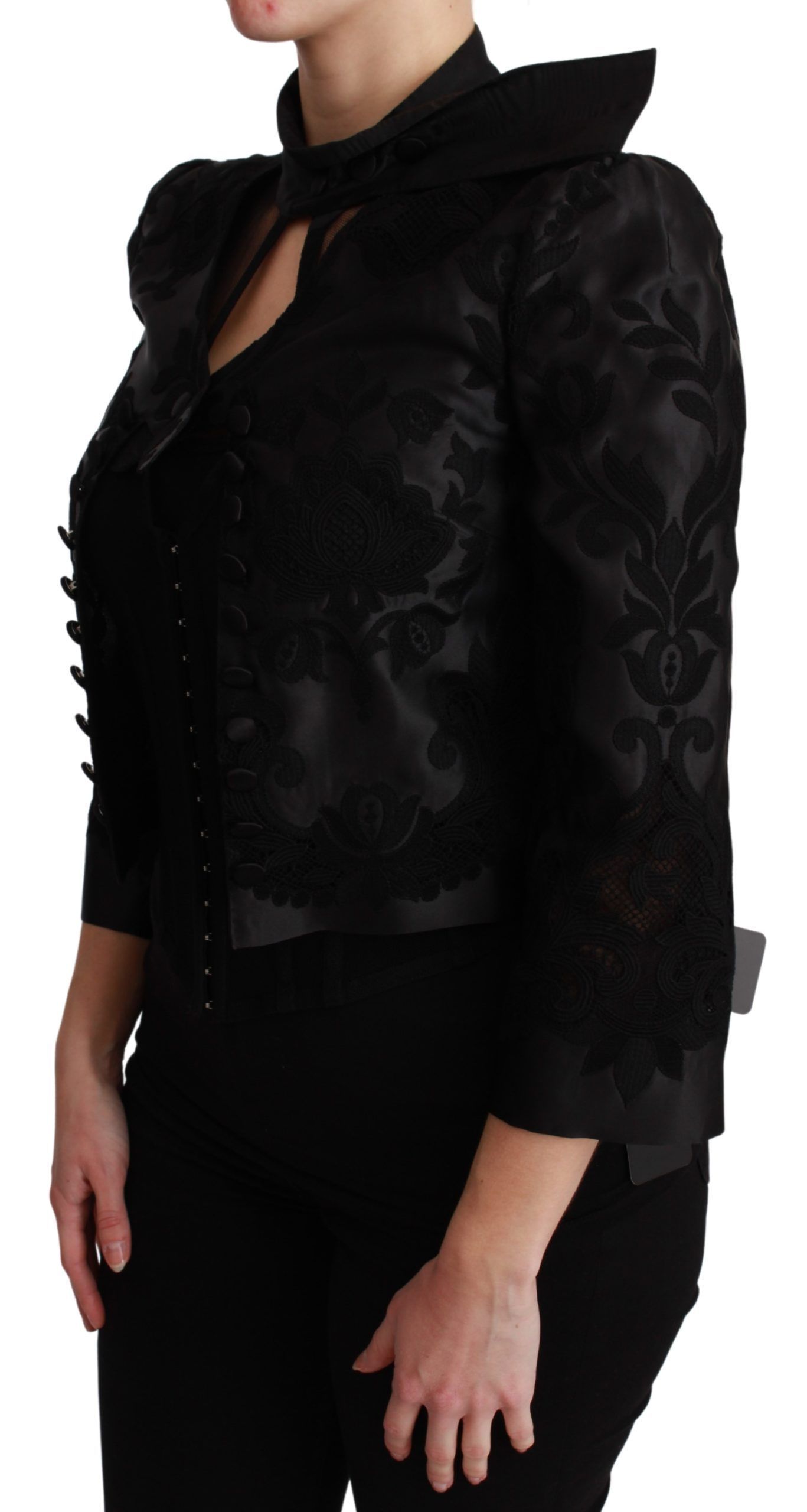 Floral Jacquard Blazer Silk Women's Jacket - Dolce & Gabbana - Modalova