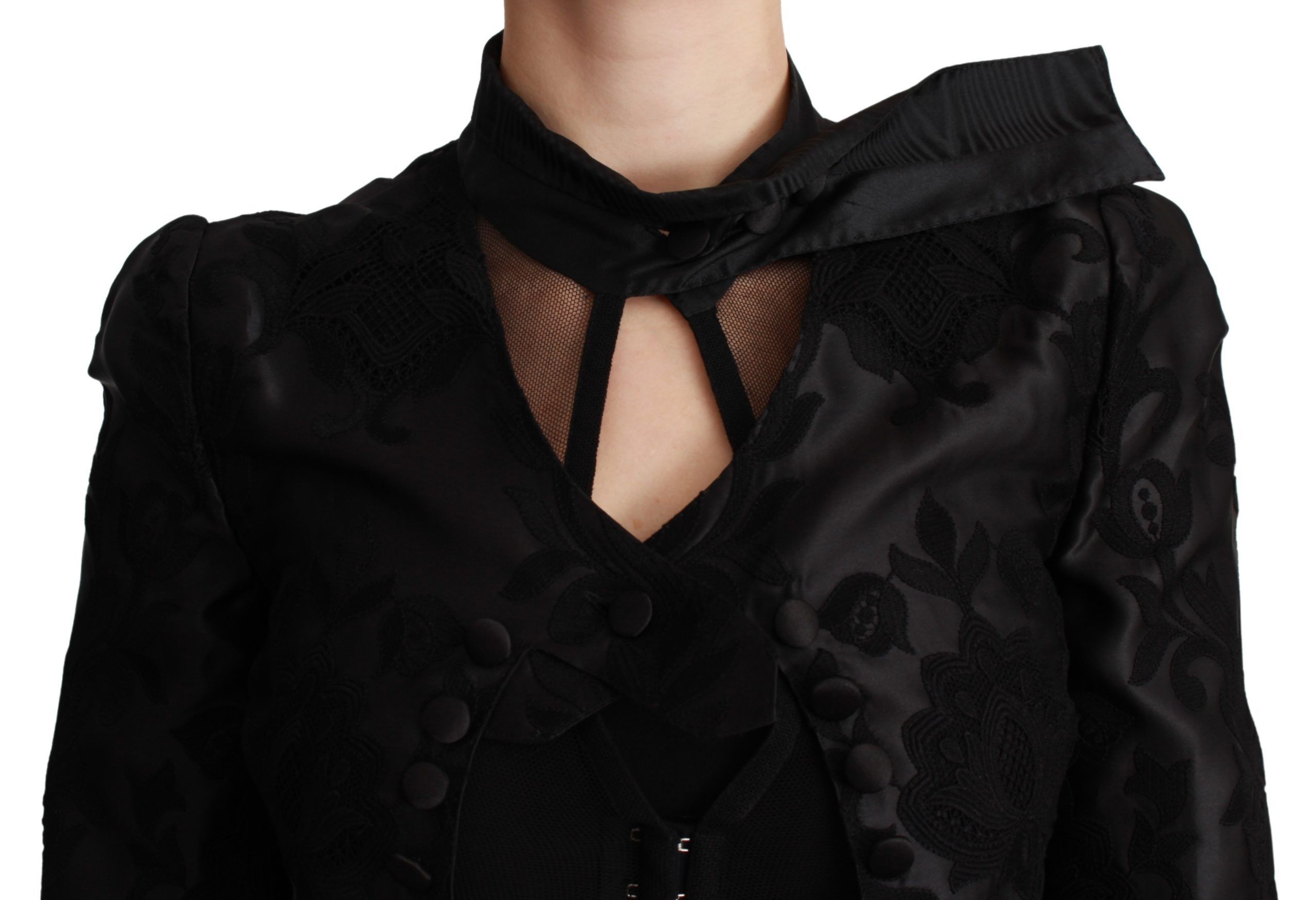 Floral Jacquard Blazer Silk Women's Jacket - Dolce & Gabbana - Modalova