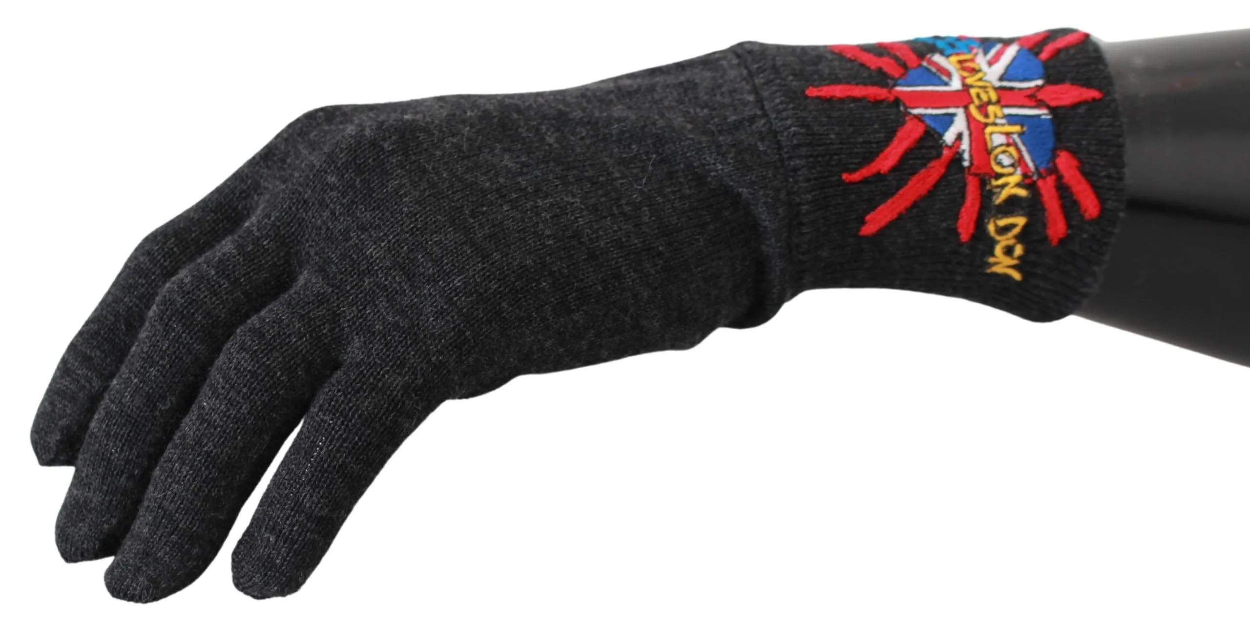 DMen'sLondon Embroidered Wool Men's Gloves - Dolce & Gabbana - Modalova
