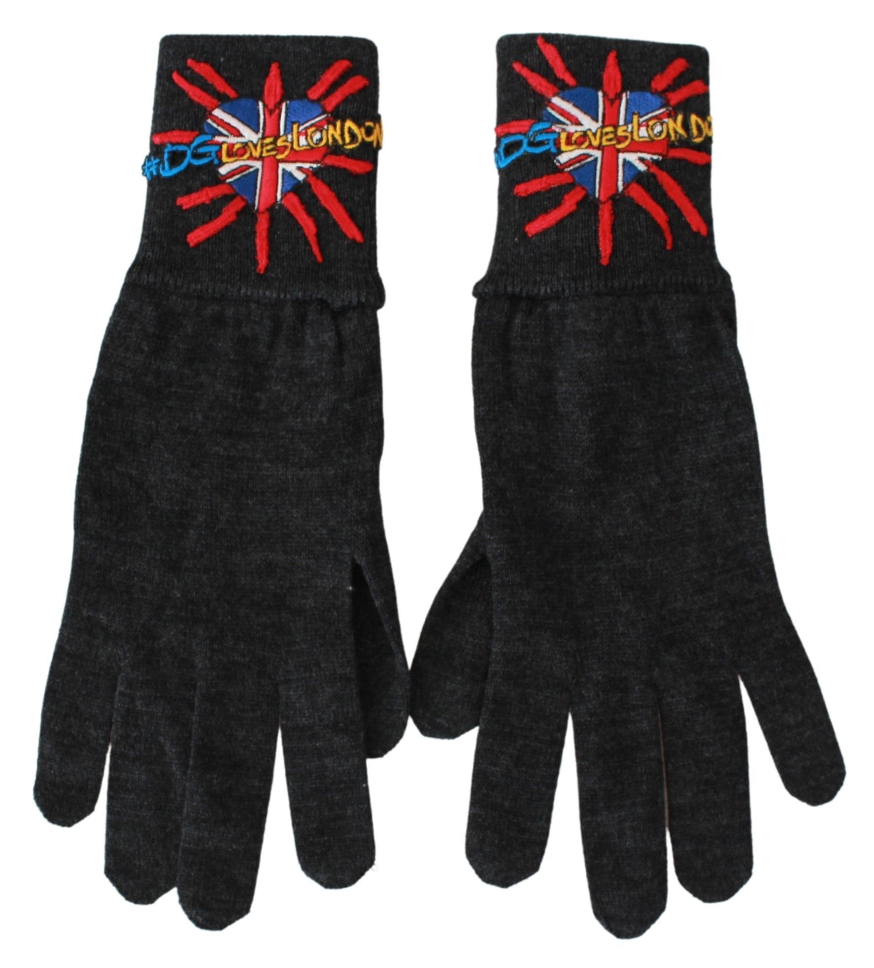 DMen'sLondon Embroidered Wool Men's Gloves - Dolce & Gabbana - Modalova