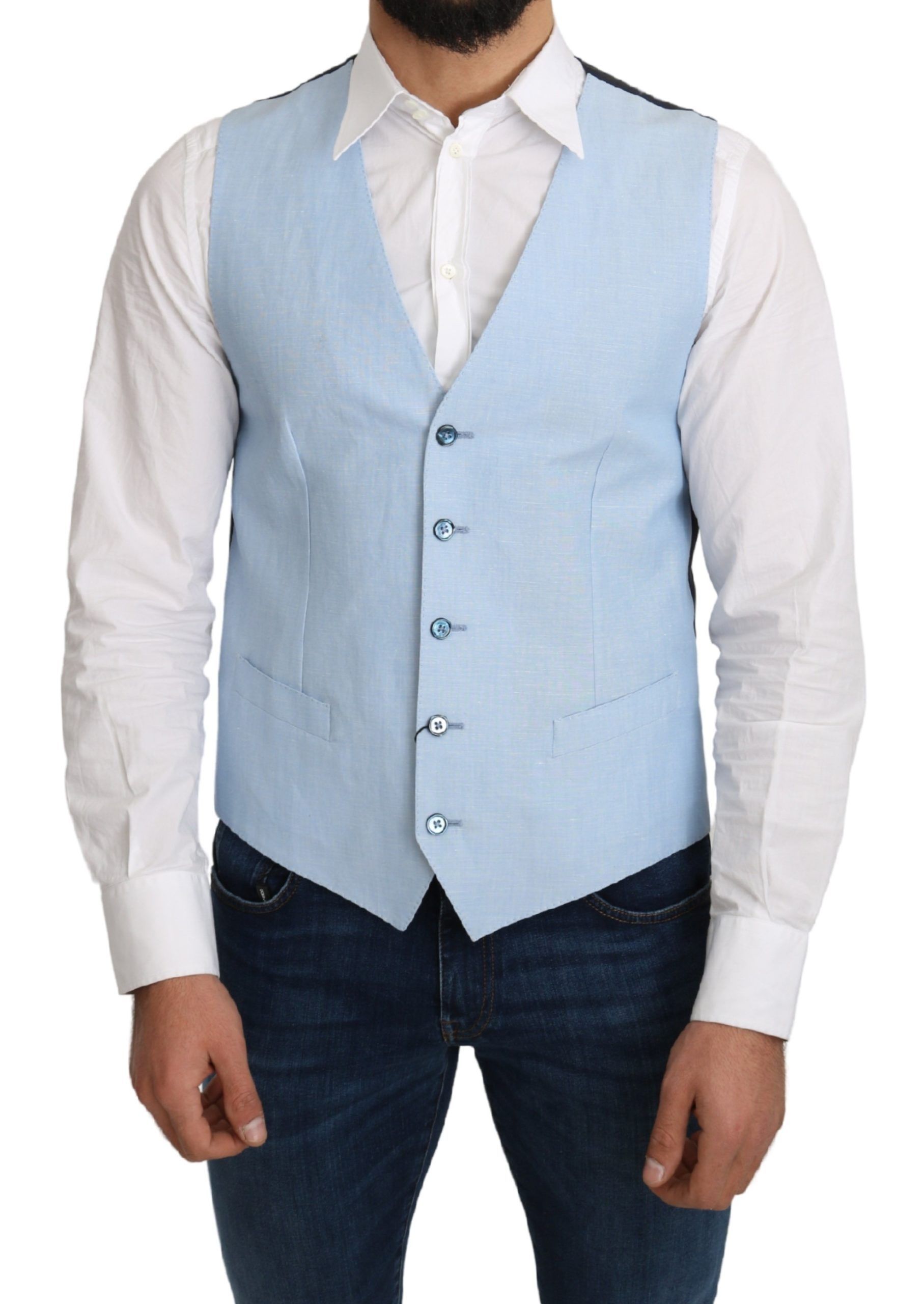 Viscose Stretch Formal Coat Men's Vest - Dolce & Gabbana - Modalova