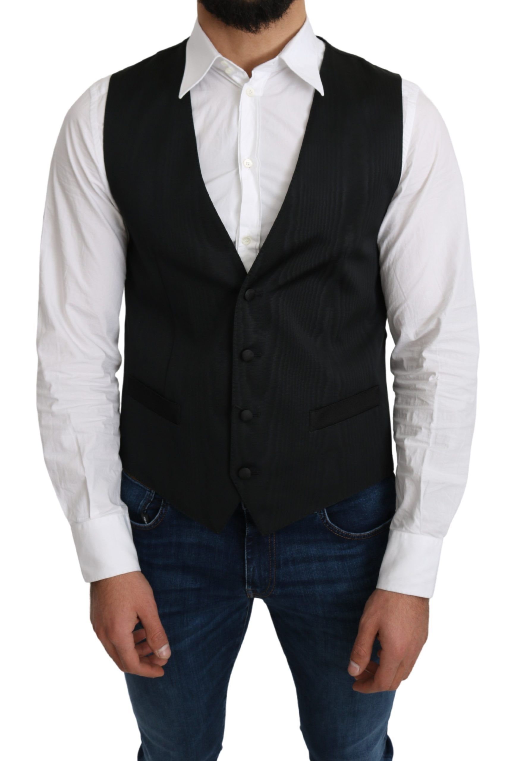 Silk Formal Coat Men's Vest - Dolce & Gabbana - Modalova