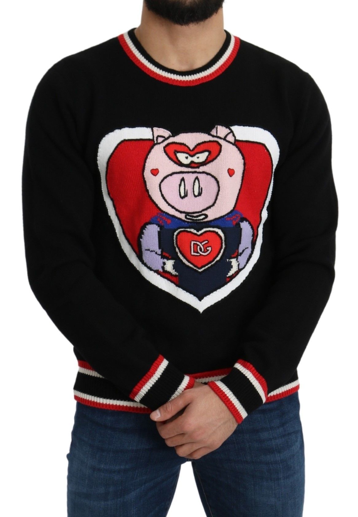 Cashmere Pig of the Year Pullover Men's Sweater - Dolce & Gabbana - Modalova
