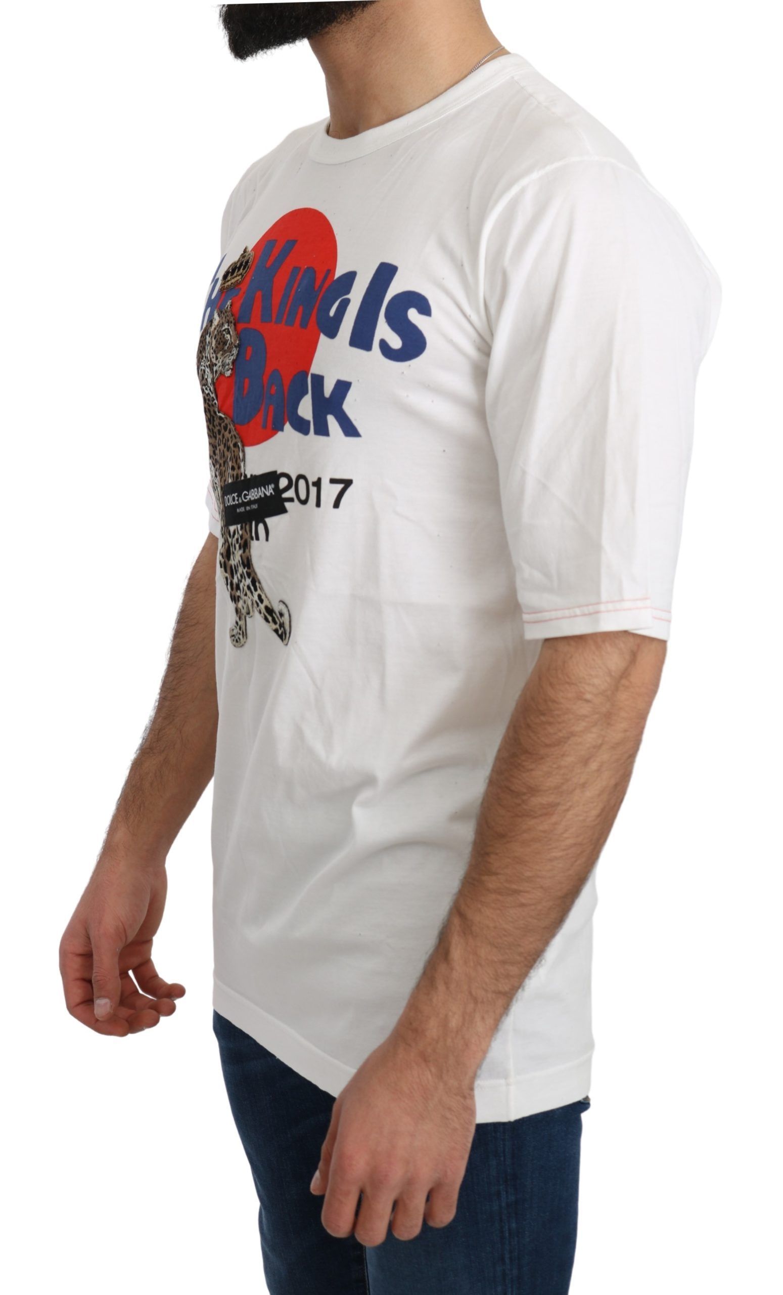 Leopard Royal Top Men's T-shirt - Dolce & Gabbana - Modalova