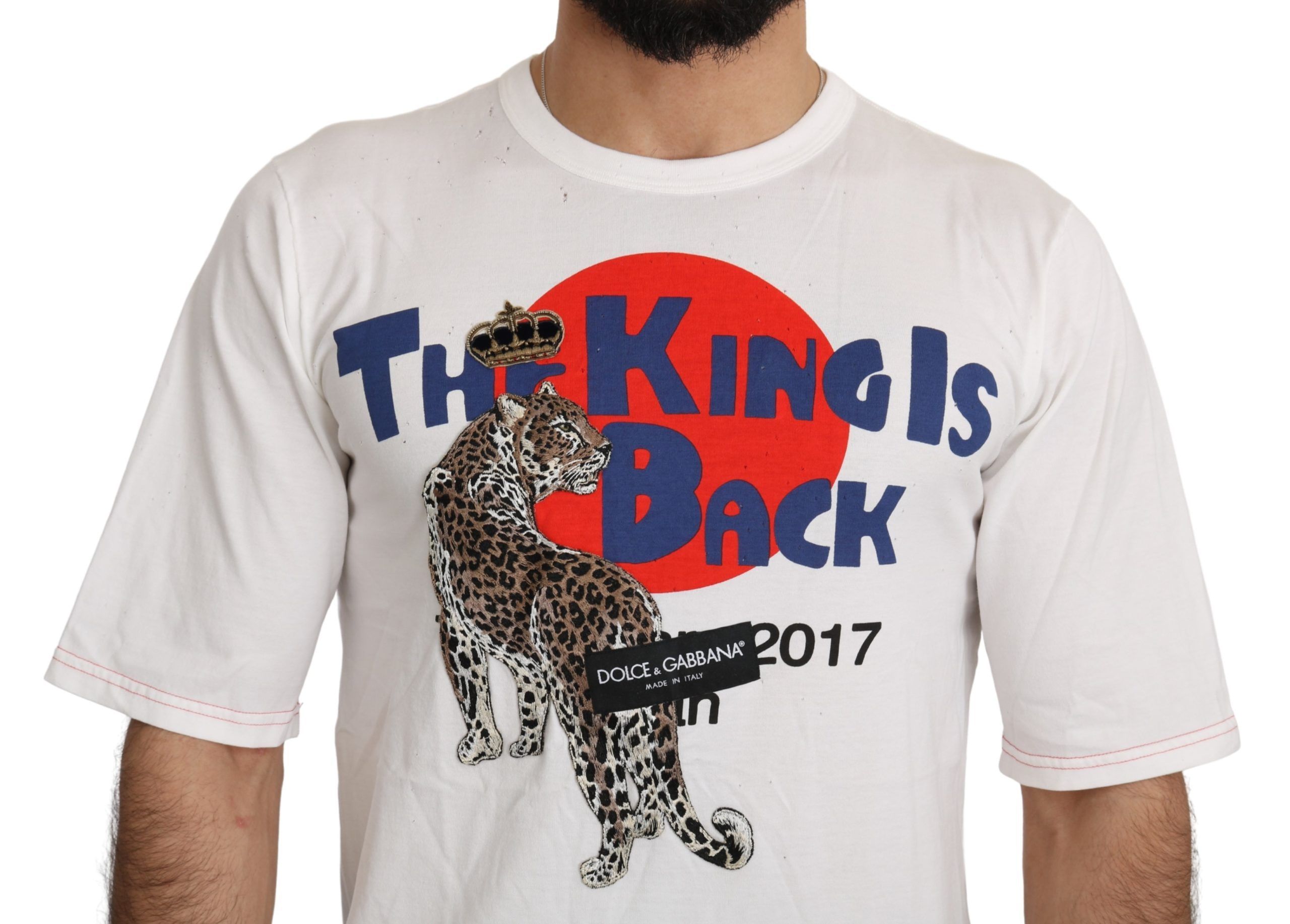 Leopard Royal Top Men's T-shirt - Dolce & Gabbana - Modalova
