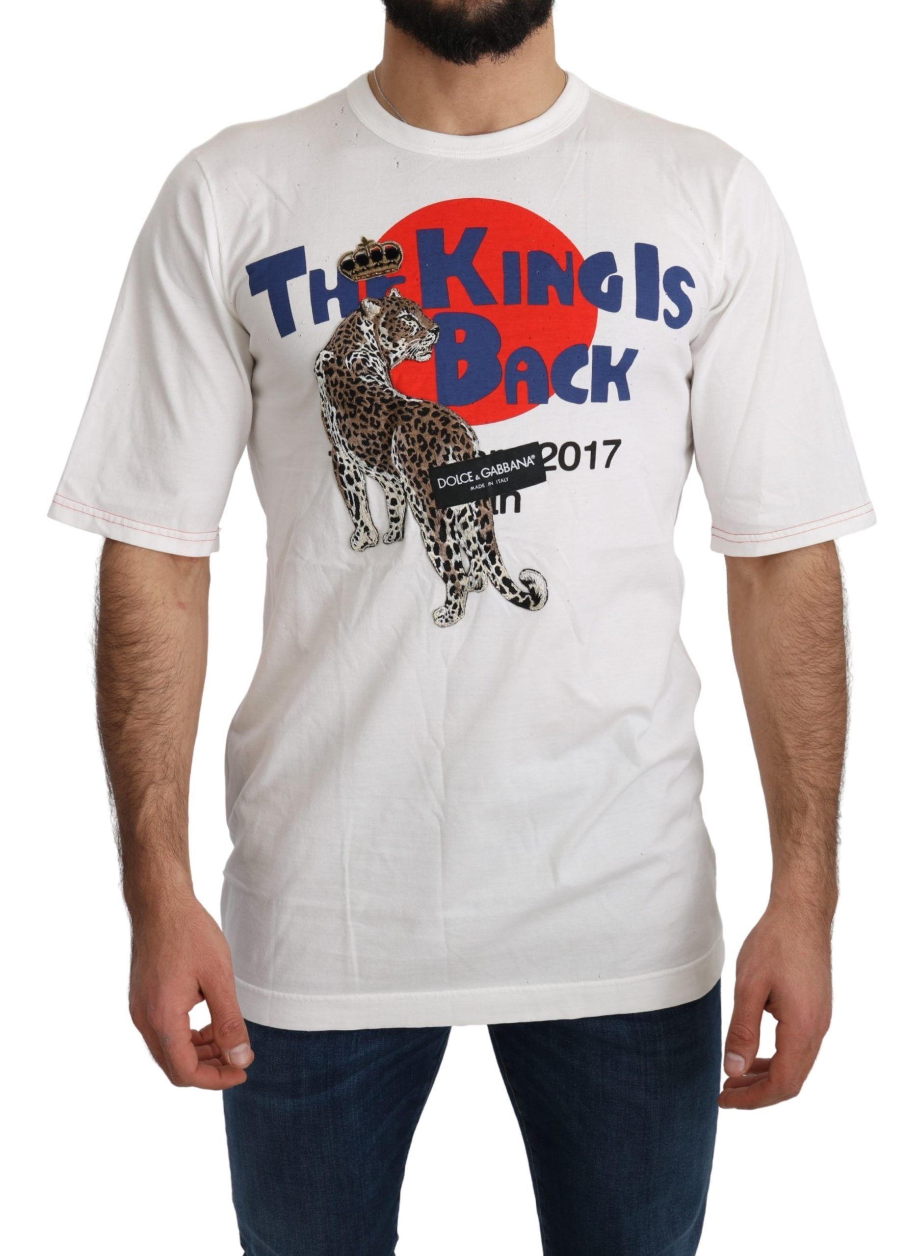 Leopard Royal Top Men's T-shirt - Dolce & Gabbana - Modalova