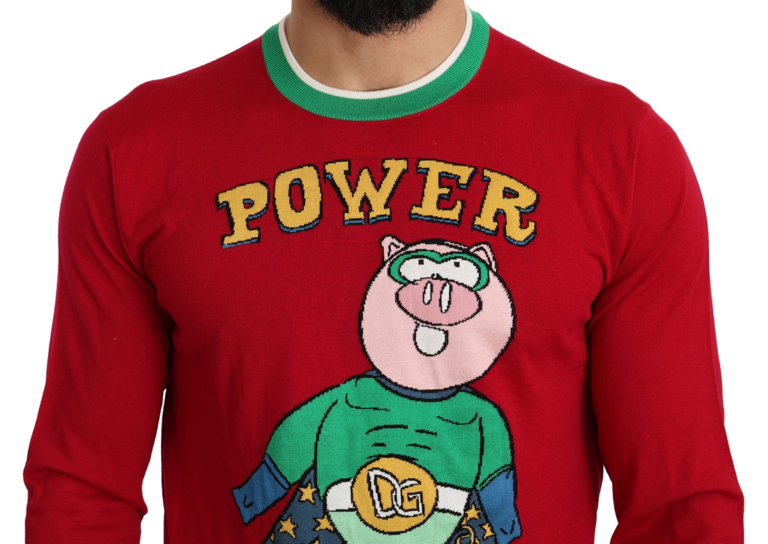 Wool Silk Pig of the Year Men's Sweater - Dolce & Gabbana - Modalova