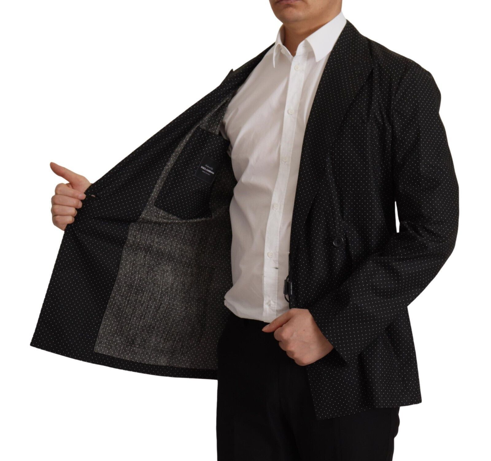 Polka Dotted Cotton Blazer Men's Jacket - Dolce & Gabbana - Modalova