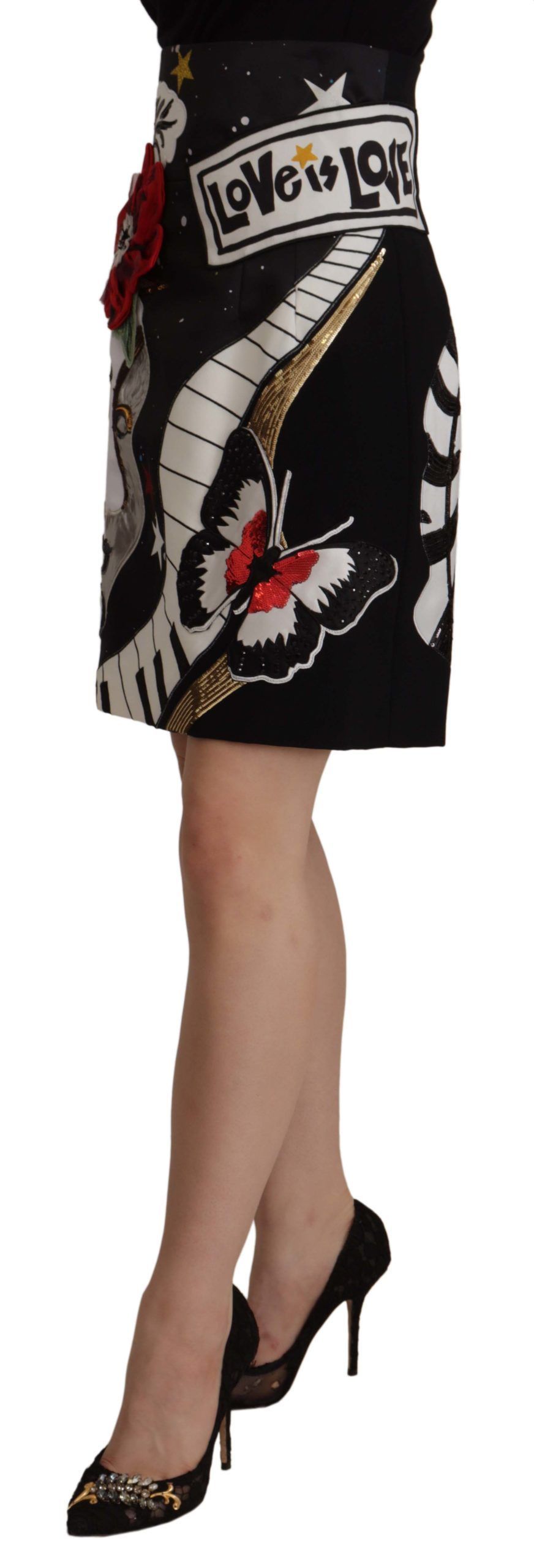 Love Clock Sequined Piano Women's Skirt - Dolce & Gabbana - Modalova