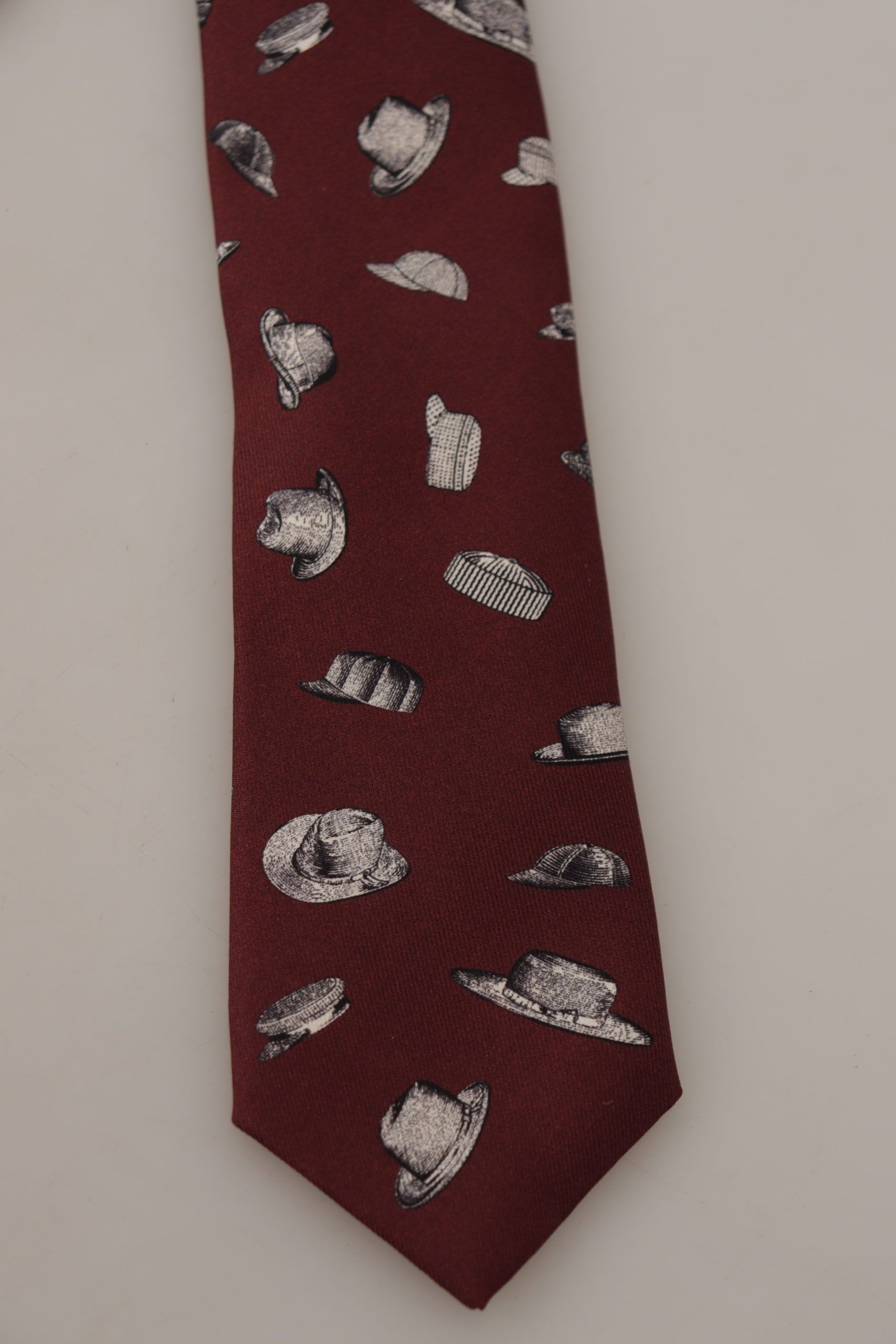 Hat Pattern 100% Silk Adjustable Accessory Men's Tie - Dolce & Gabbana - Modalova
