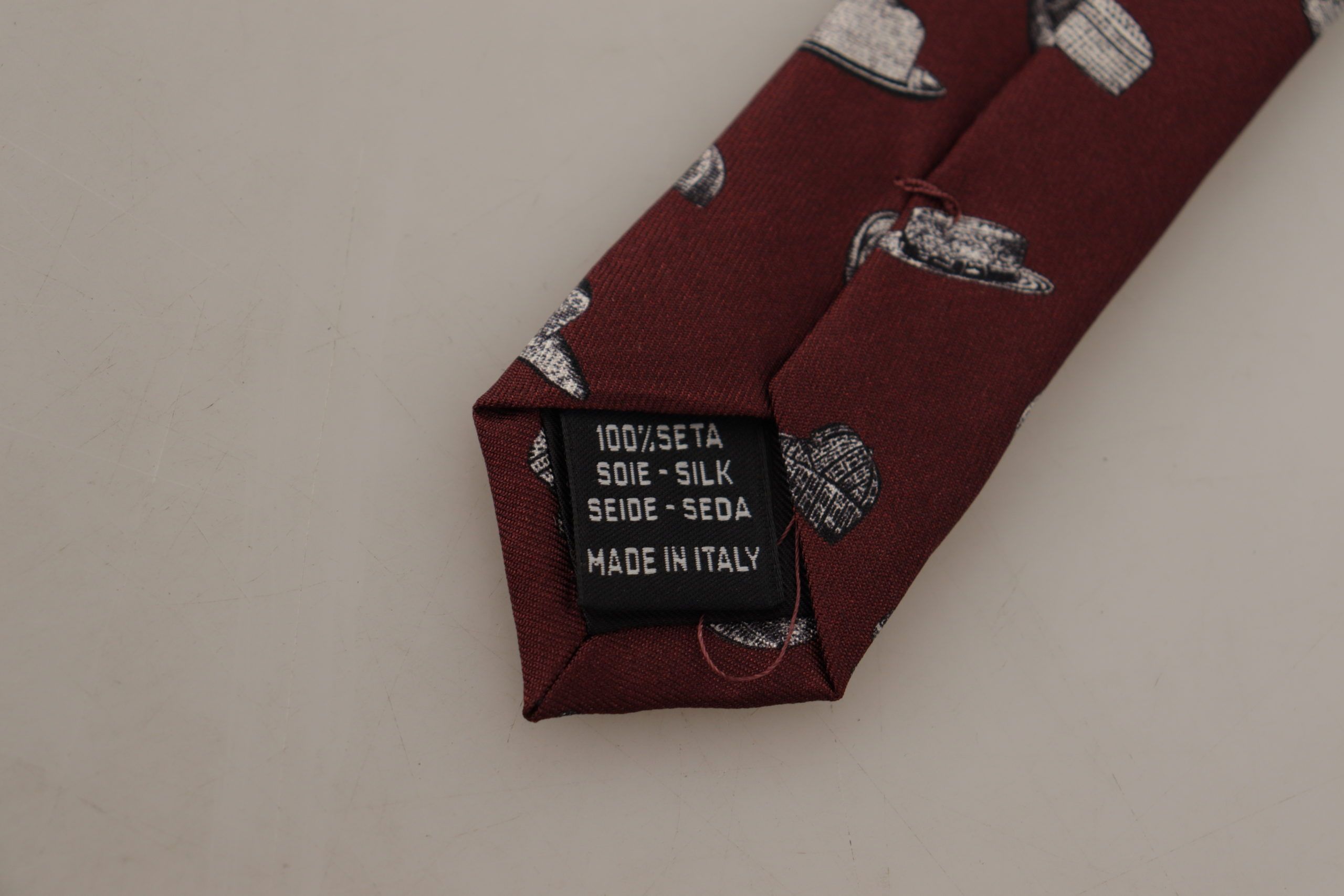 Hat Pattern 100% Silk Adjustable Accessory Men's Tie - Dolce & Gabbana - Modalova