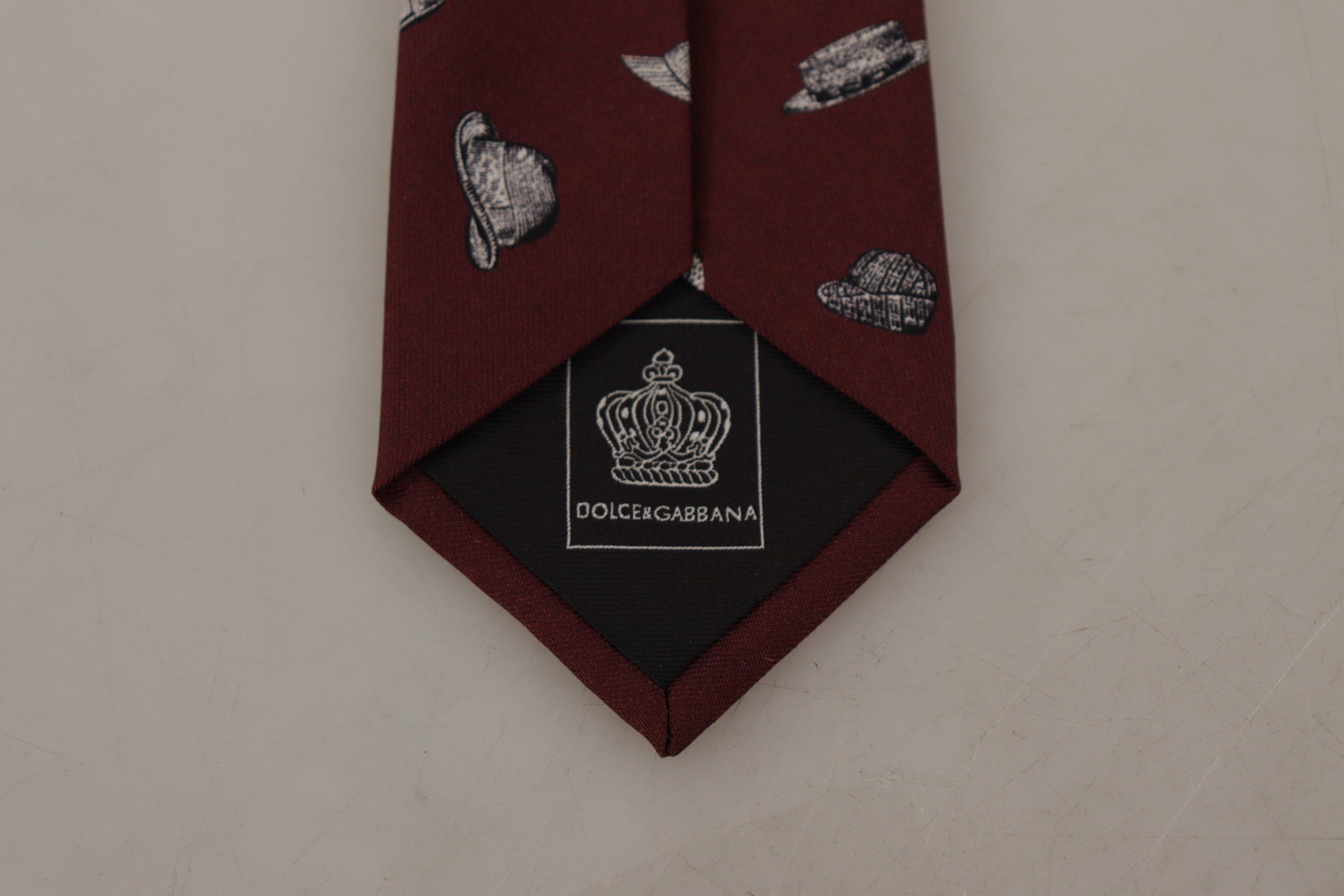 Hat Pattern 100% Silk Adjustable Accessory Men's Tie - Dolce & Gabbana - Modalova