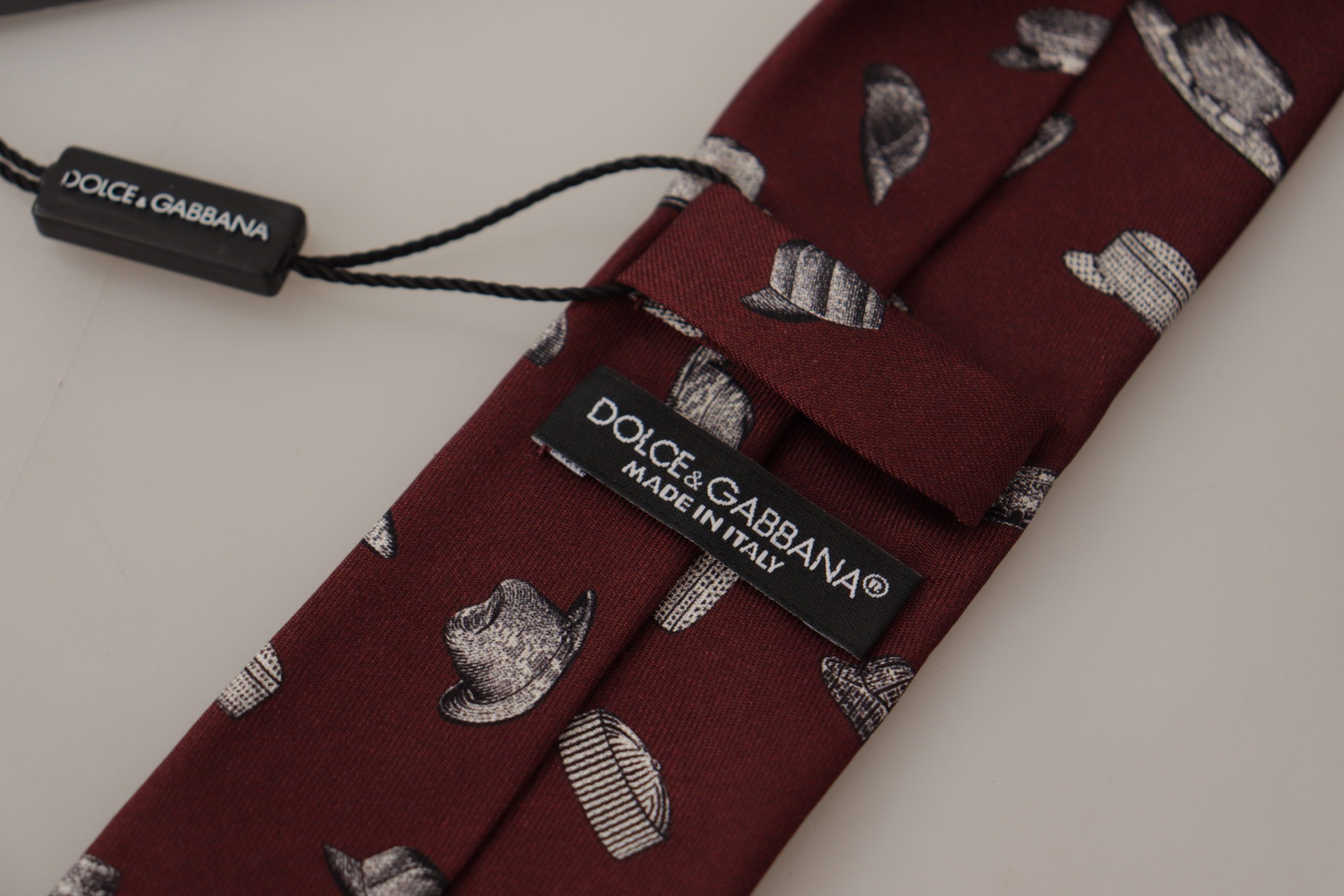 Hat Pattern 100% Silk Adjustable Accessory Men's Tie - Dolce & Gabbana - Modalova