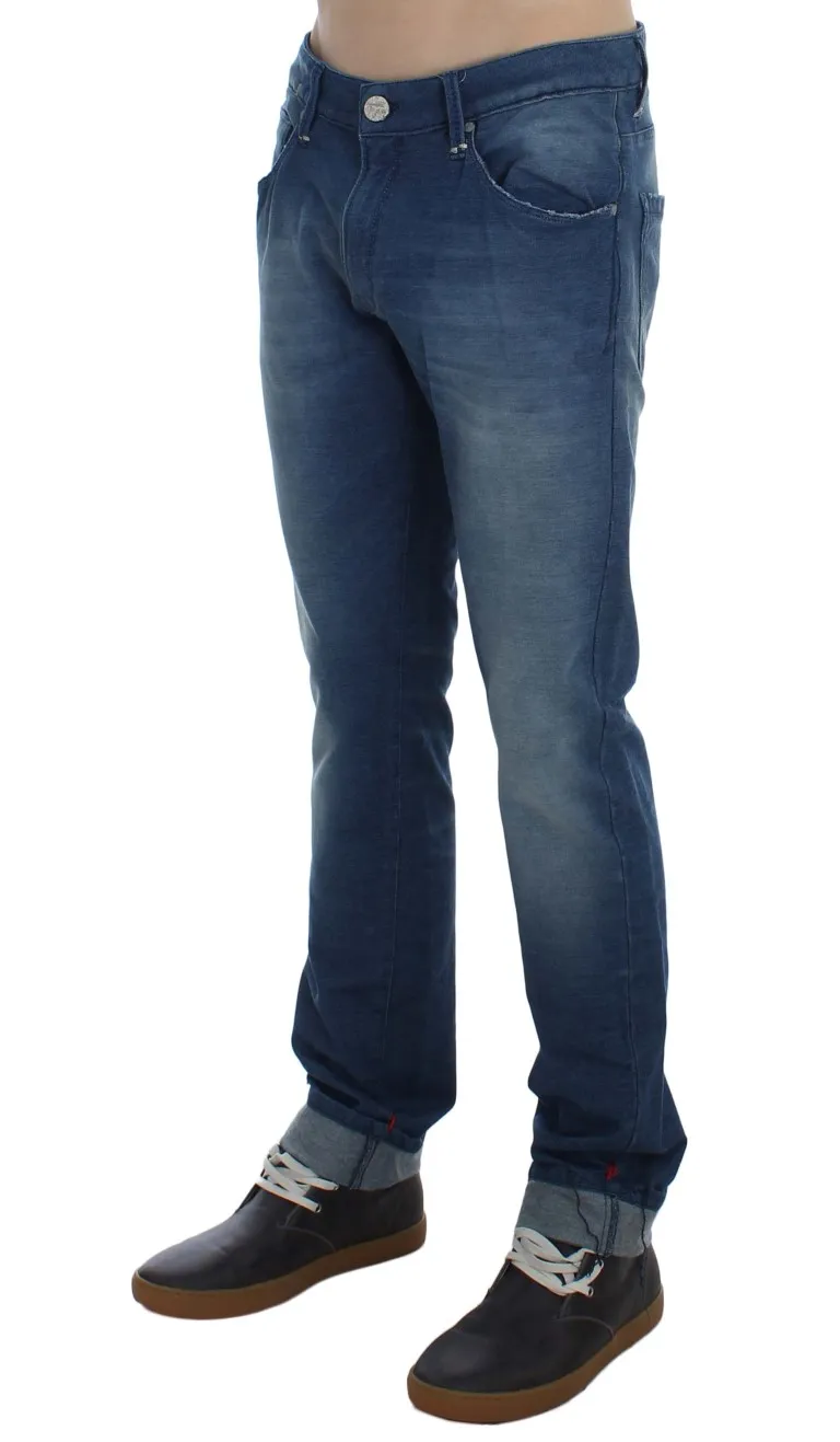 Wash Denim Cotton Stretch Slim Fit Men's Jeans - Acht - Modalova