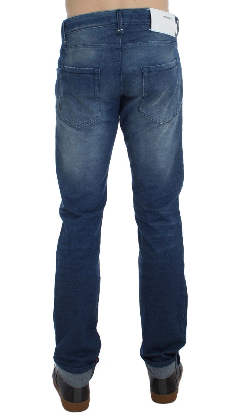 Wash Denim Cotton Stretch Slim Fit Men's Jeans - Acht - Modalova