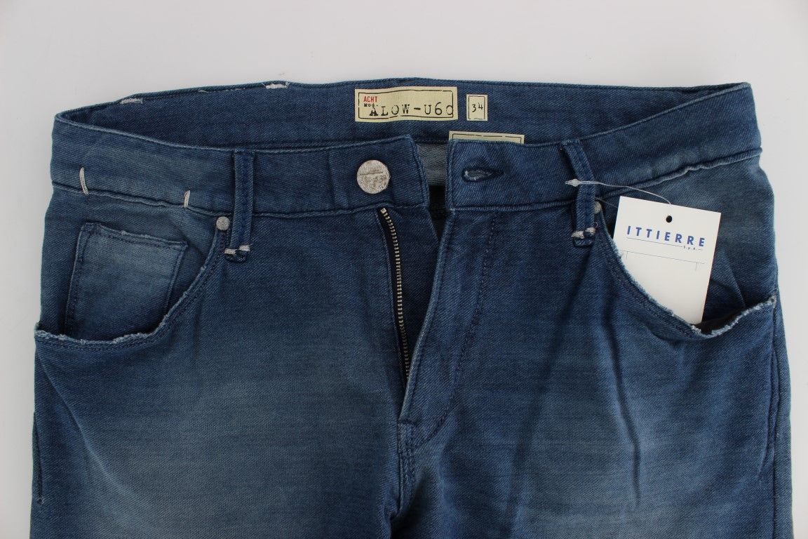 Wash Denim Cotton Stretch Slim Fit Men's Jeans - Acht - Modalova