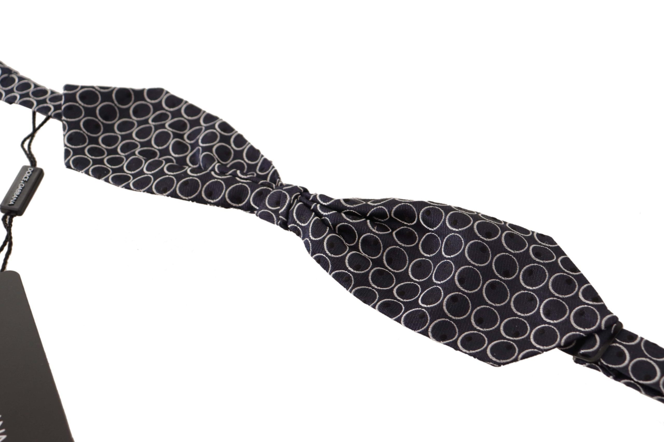 White Round 100% Silk Neck Papillon Men's Tie - Dolce & Gabbana - Modalova