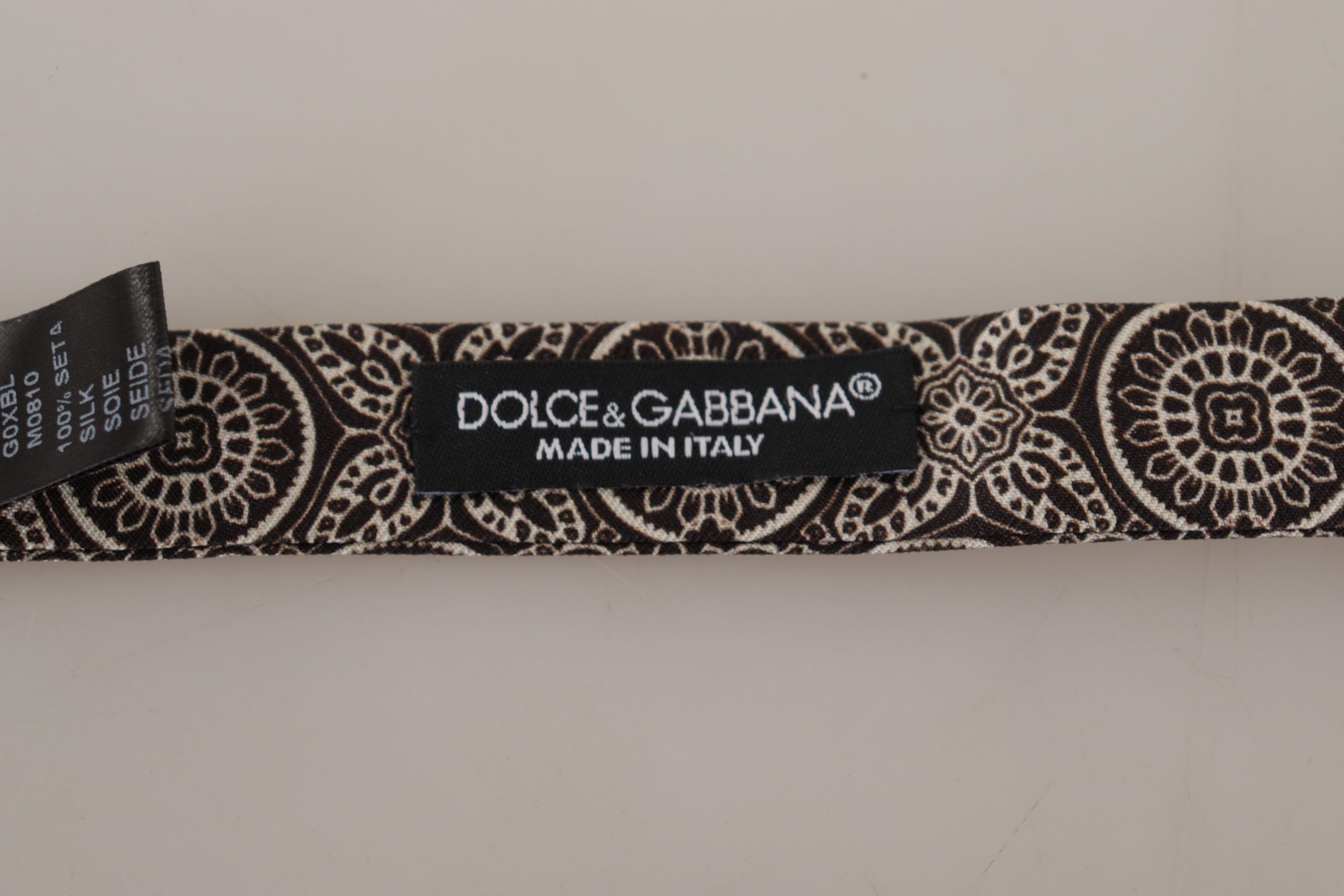 White 100% Silk Adjustable Neck Papillon Men's Tie - Dolce & Gabbana - Modalova