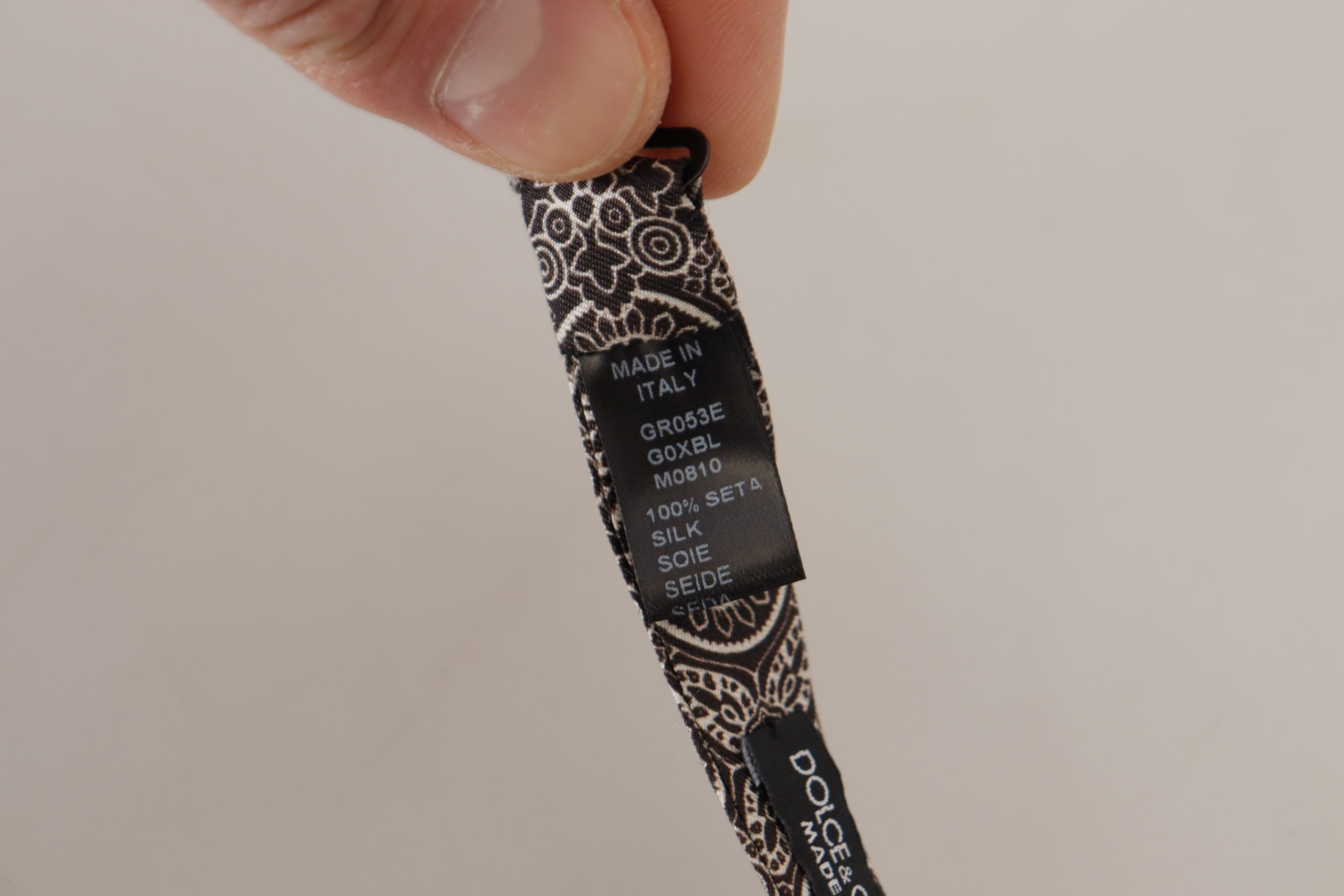 White 100% Silk Adjustable Neck Papillon Men's Tie - Dolce & Gabbana - Modalova