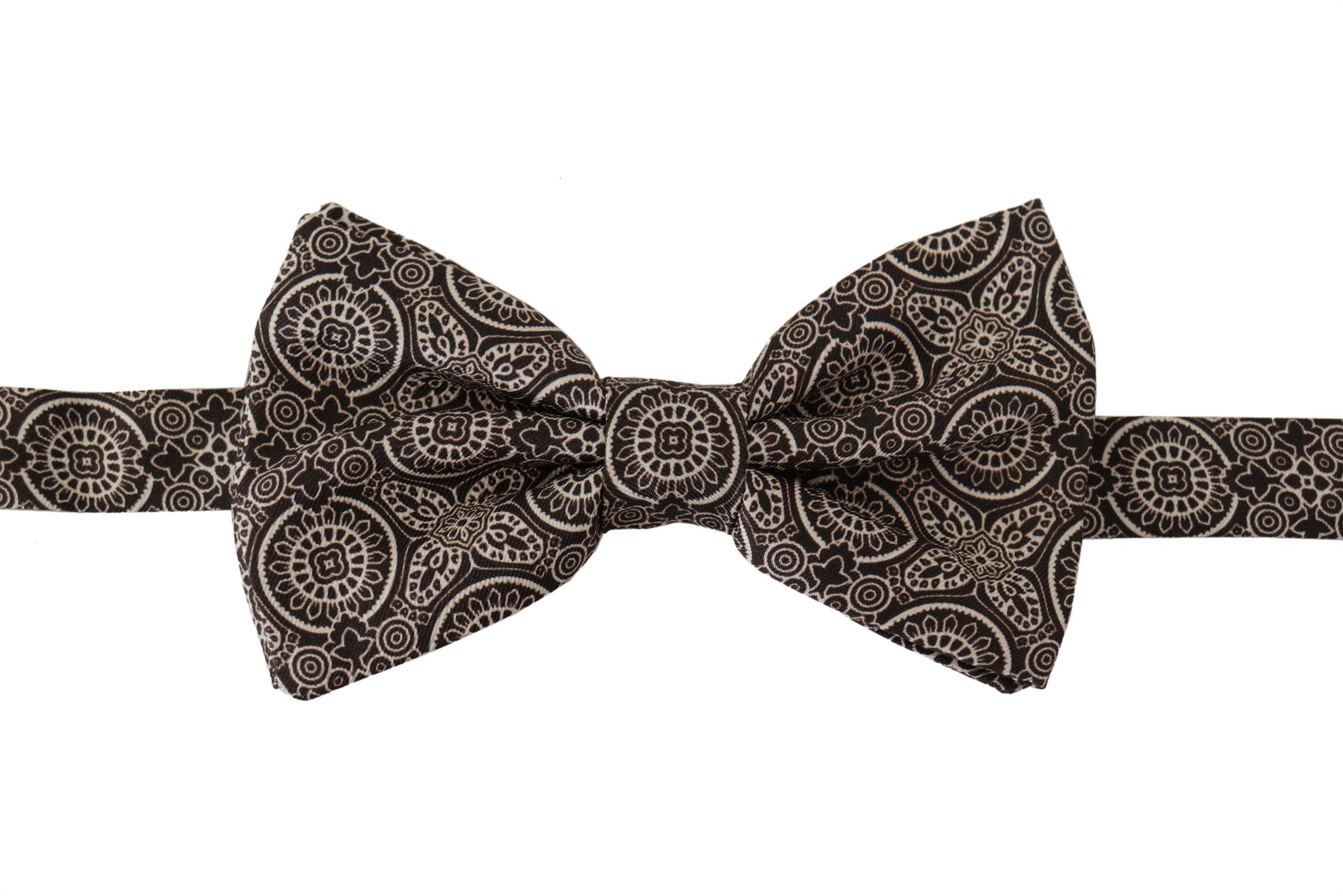 White 100% Silk Adjustable Neck Papillon Men's Tie - Dolce & Gabbana - Modalova