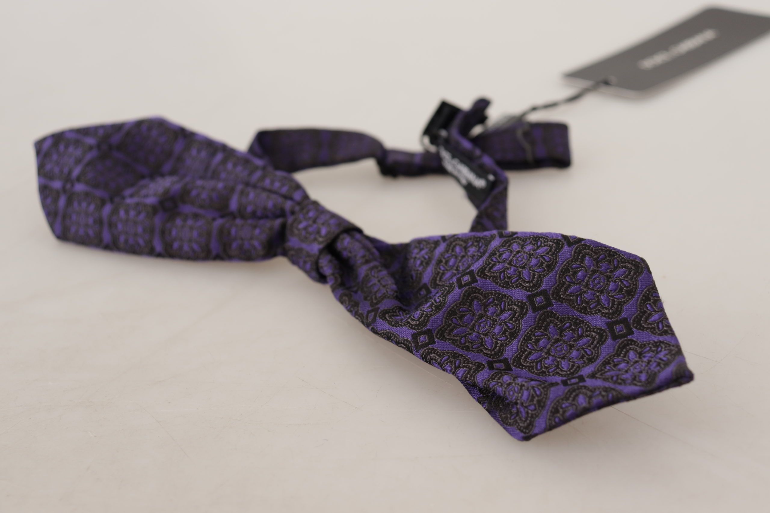Geometric Silk Adjustable Neck Papillon Men's Tie - Dolce & Gabbana - Modalova