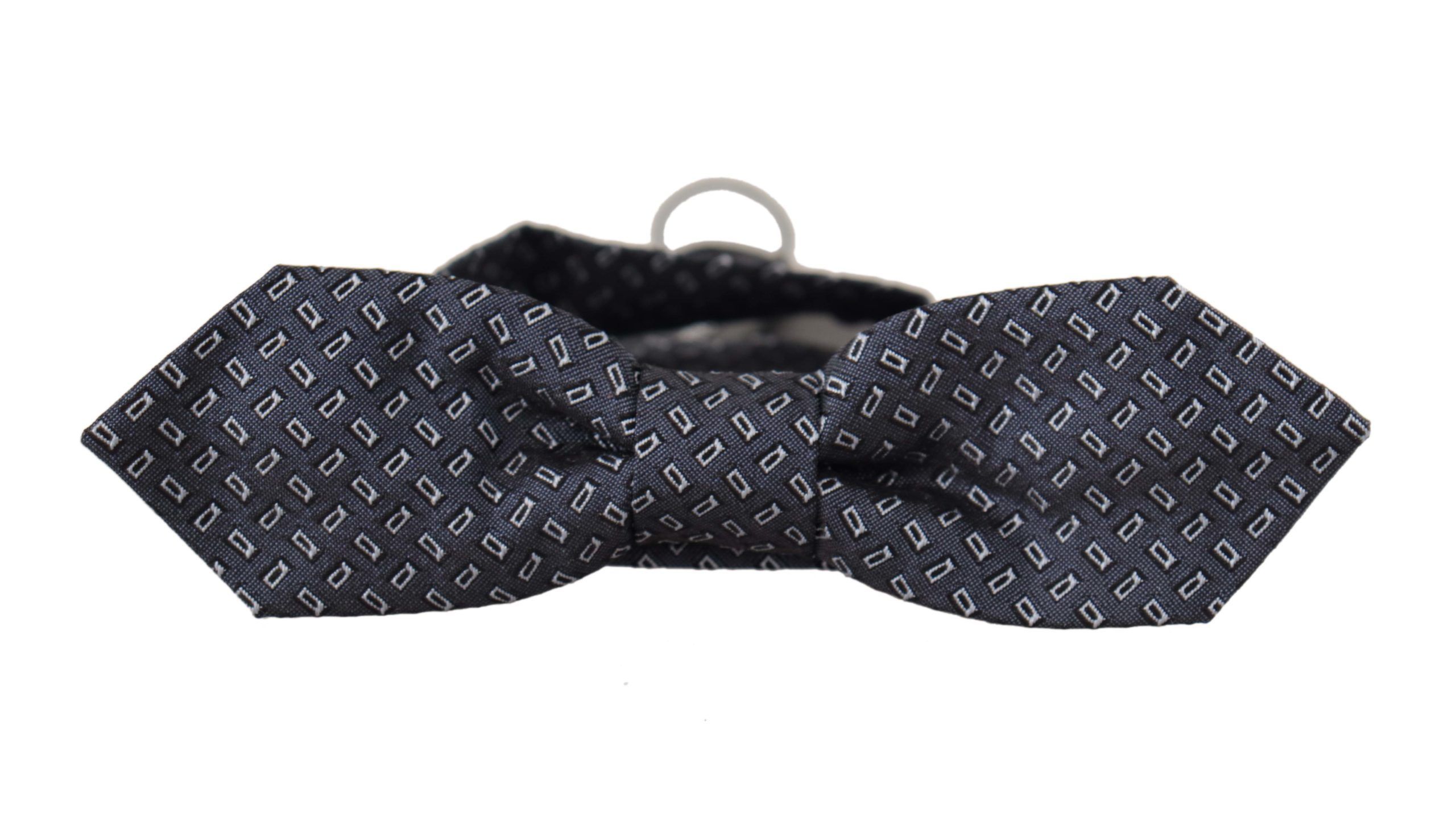 Gray Polka Dot 100% Silk Neck Papillon Men's Tie - Dolce & Gabbana - Modalova