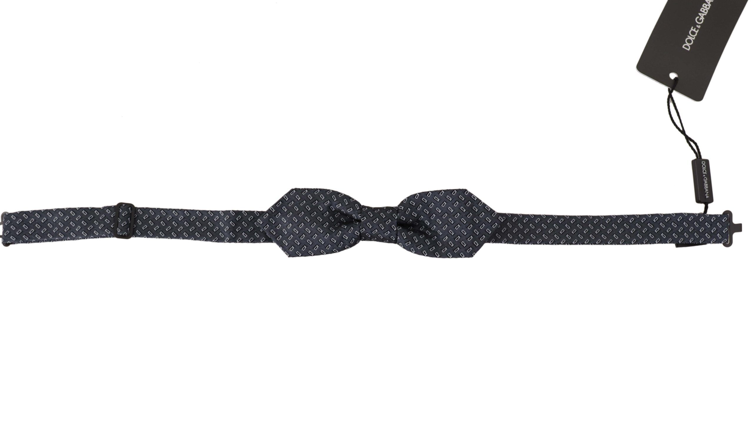 Gray Polka Dot 100% Silk Neck Papillon Men's Tie - Dolce & Gabbana - Modalova