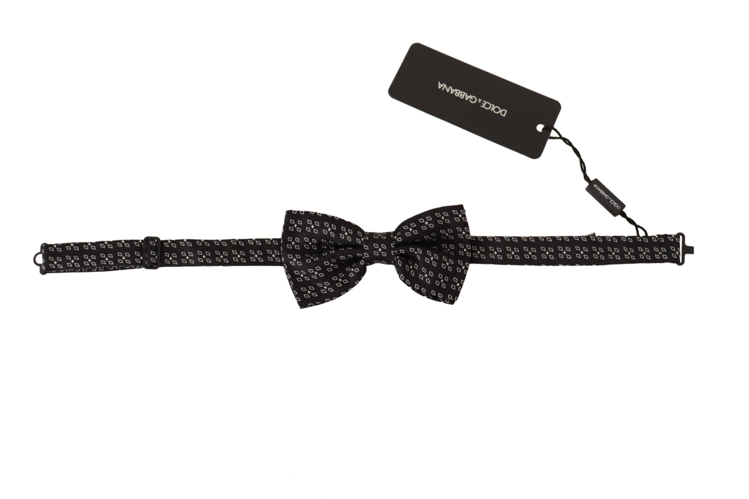 White Polka Dot 100% Silk Neck Papillon Men's Tie - Dolce & Gabbana - Modalova