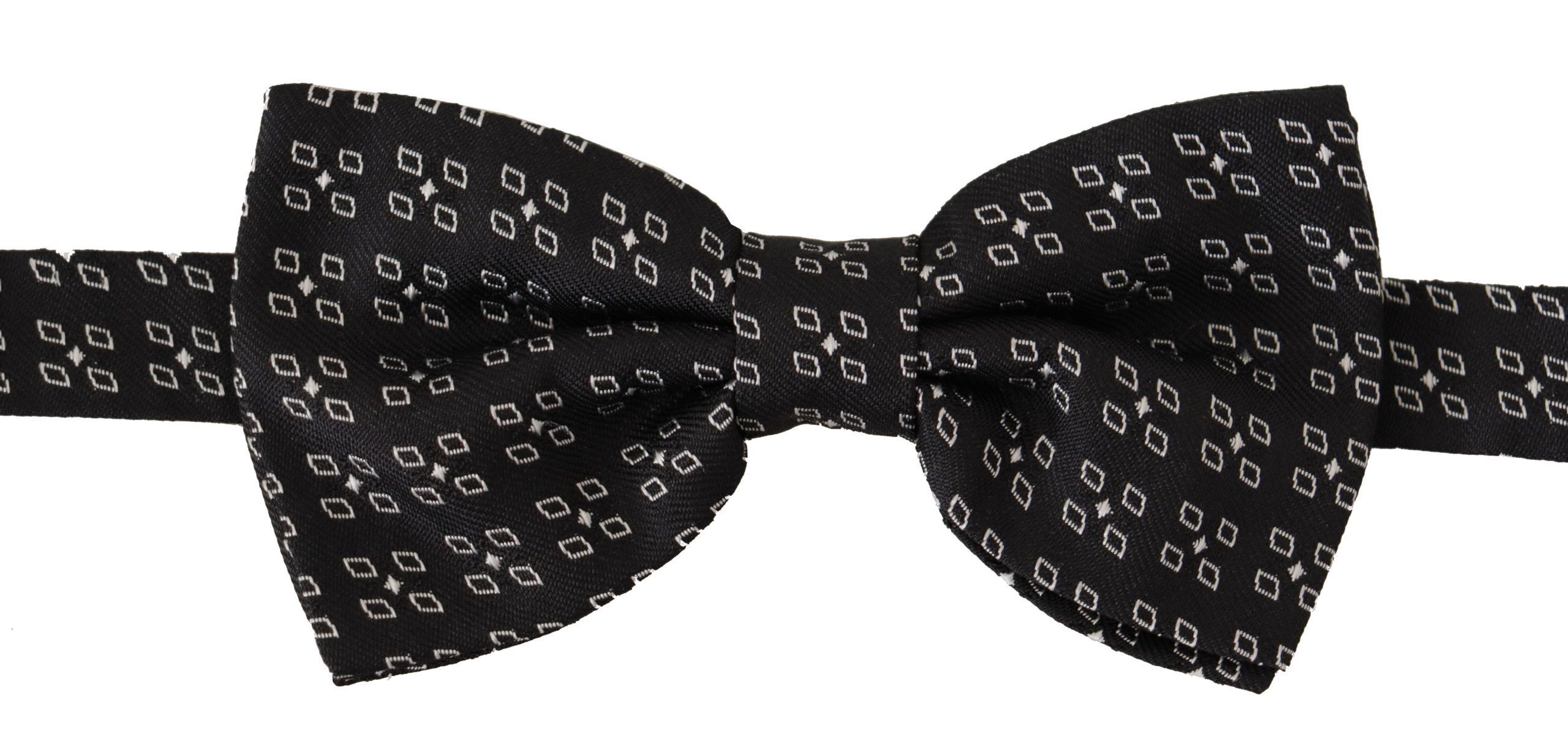 White Polka Dot 100% Silk Neck Papillon Men's Tie - Dolce & Gabbana - Modalova