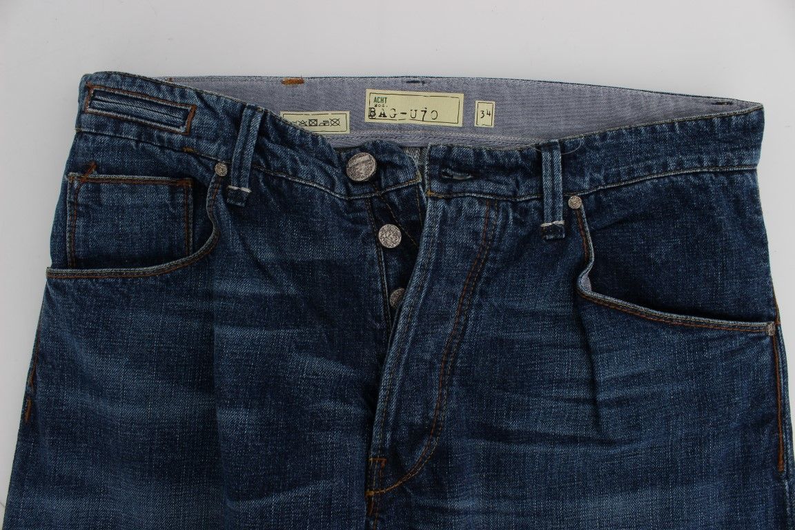 Wash Cotton Baggy Loose Fit Men's Jeans - Acht - Modalova