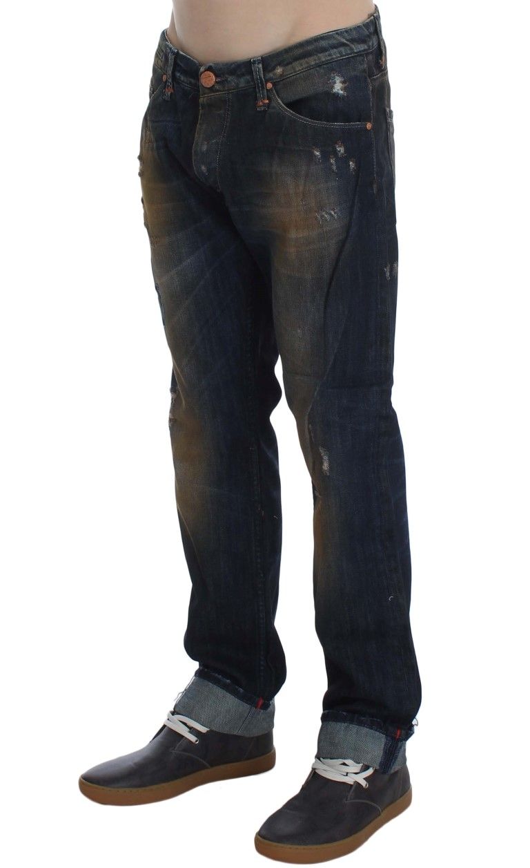 Wash Cotton Regular Straight Fit Men's Jeans - Acht - Modalova