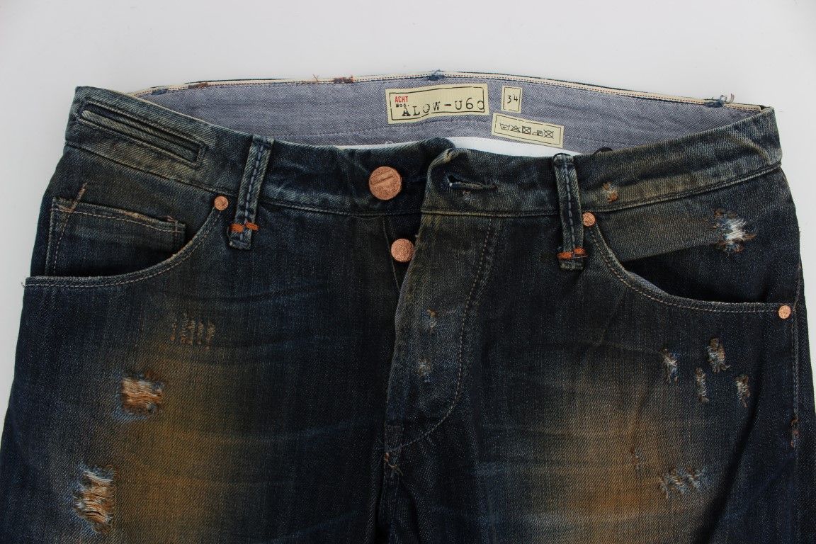 Wash Cotton Regular Straight Fit Men's Jeans - Acht - Modalova