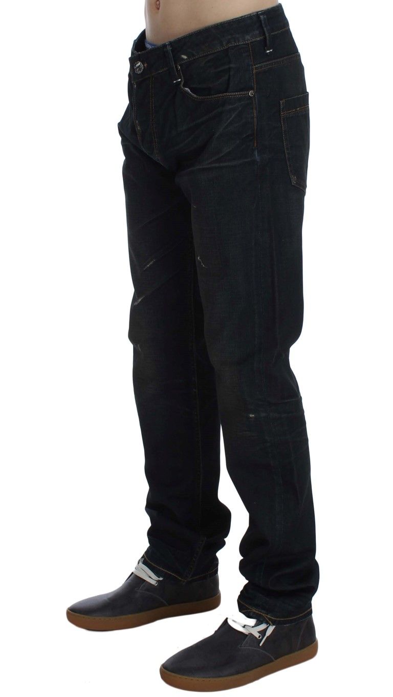 Wash Cotton Denim Straight Fit Men's Jeans - Acht - Modalova