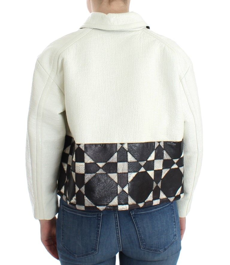 Cropped Leather Women's Jacket - Andrea Pompilio - Modalova