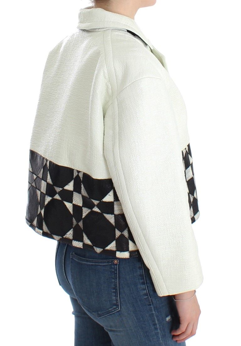 Cropped Leather Women's Jacket - Andrea Pompilio - Modalova