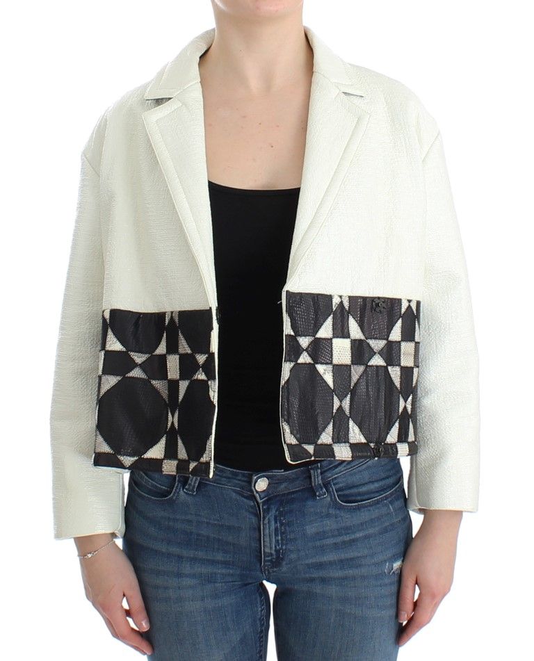 Cropped Leather Women's Jacket - Andrea Pompilio - Modalova
