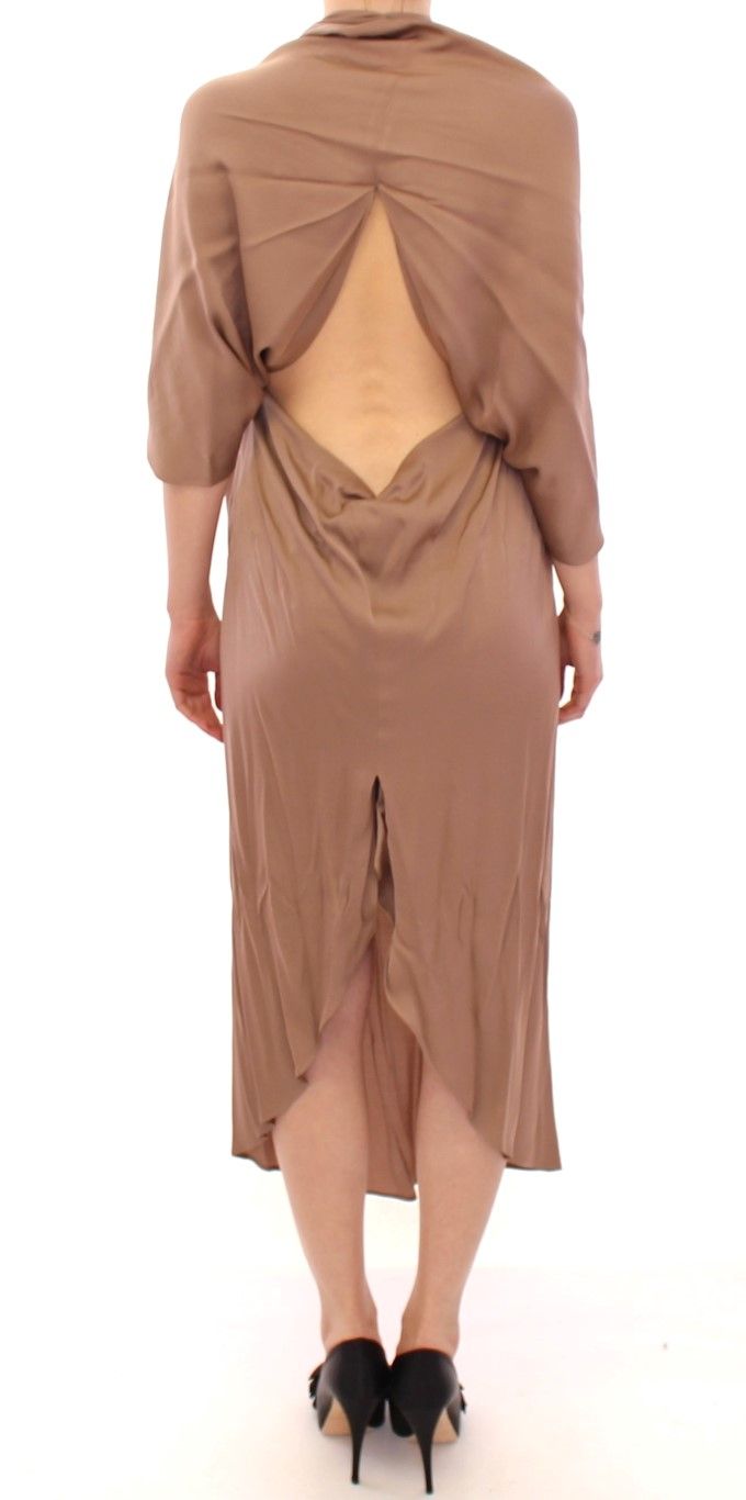 Draped Silk Sheath Shift Coctail Women's Dress - Lamberto Petri - Modalova