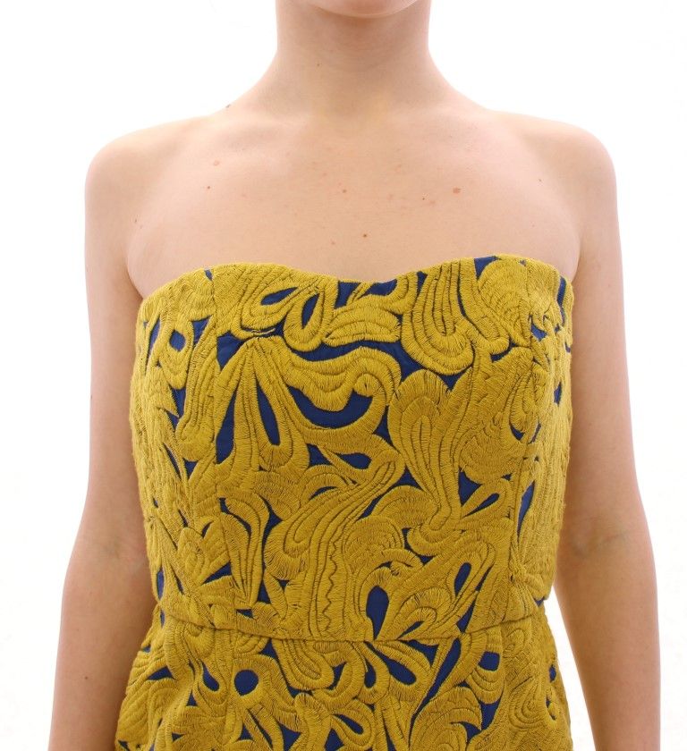 Blue Strapless Bubble Mini Shift Women's Dress - Sachin & Babi - Modalova
