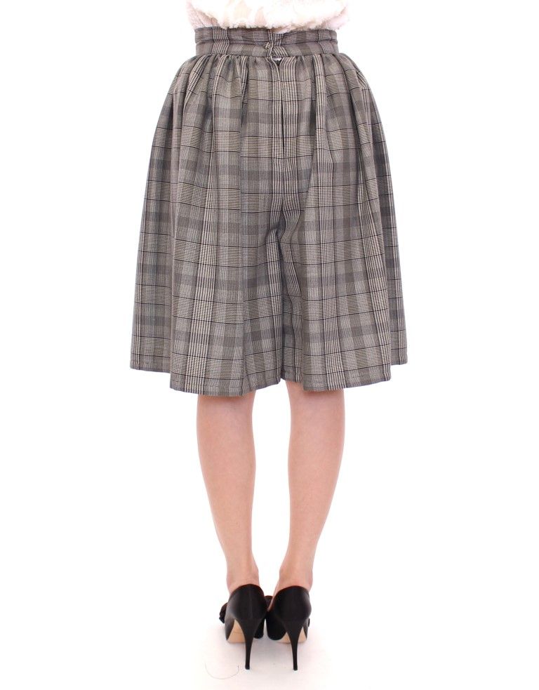 Checkered Wool Shorts Women's Skirt - NOEMI ALEMÁN - Modalova