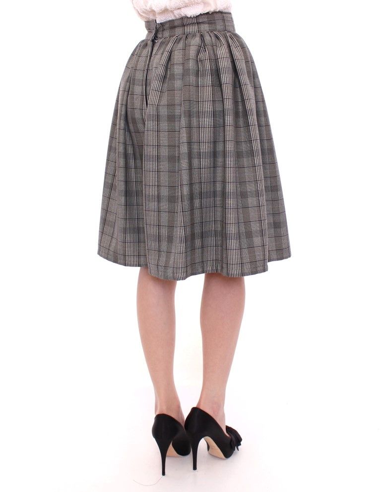 Checkered Wool Shorts Women's Skirt - NOEMI ALEMÁN - Modalova