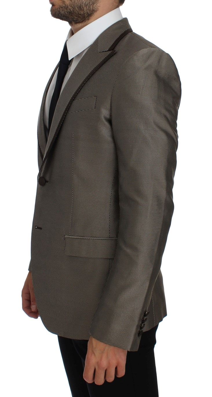 Slim Fit Silk Two Button Men's Blazer - Dolce & Gabbana - Modalova