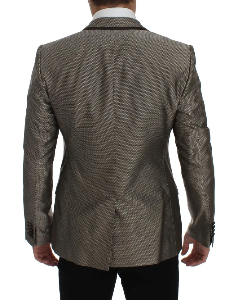 Slim Fit Silk Two Button Men's Blazer - Dolce & Gabbana - Modalova