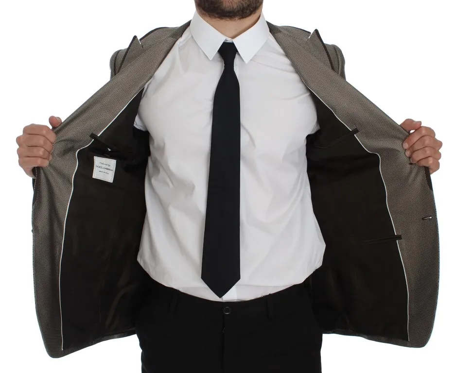 Slim Fit Silk Two Button Men's Blazer - Dolce & Gabbana - Modalova