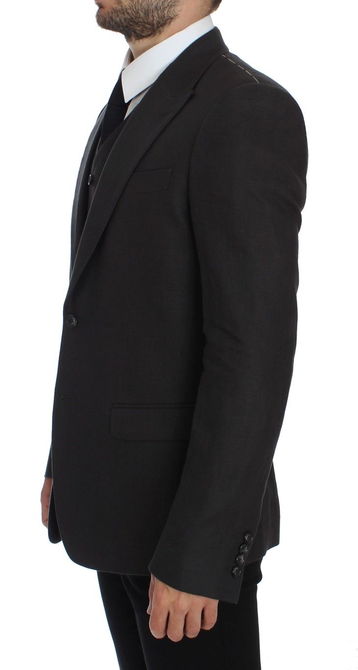 Slim Fit Linen Blazer Men's Jacket - Dolce & Gabbana - Modalova