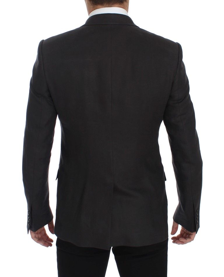 Slim Fit Linen Blazer Men's Jacket - Dolce & Gabbana - Modalova