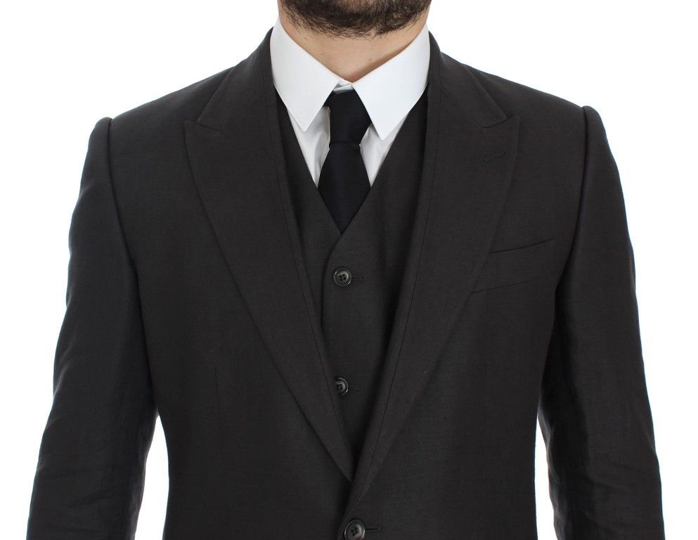 Slim Fit Linen Blazer Men's Jacket - Dolce & Gabbana - Modalova
